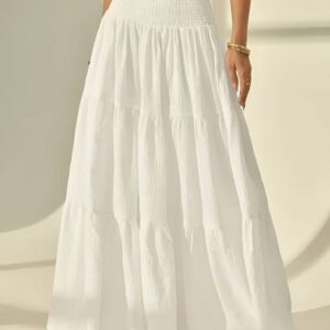LOOKSHINE Women Solid Flared White Skirt