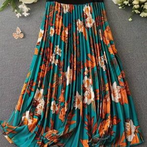 LOOKSHINE Women Floral Print A-line Multicolor Skirt