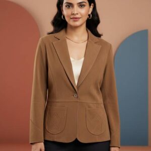Zivora Women Solid Tuxedo Style Festive & Wedding, Party, Casual,...